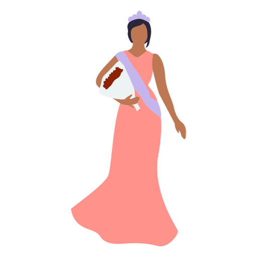 Prom party queen flat PNG Design