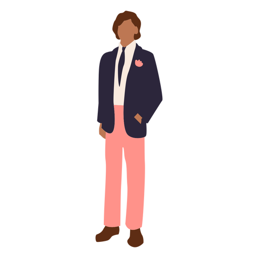 Boy in prom party fancy suit PNG Design