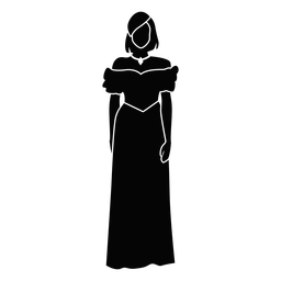 Short haired girl in party dress PNG Design