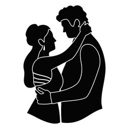 Couple hugging prom party PNG Design Transparent PNG