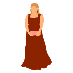 Girl in red party dress PNG Design Transparent PNG