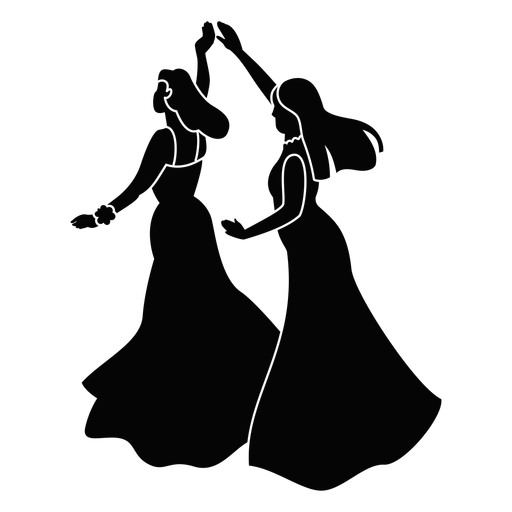 Meninas dançando cortadas Desenho PNG