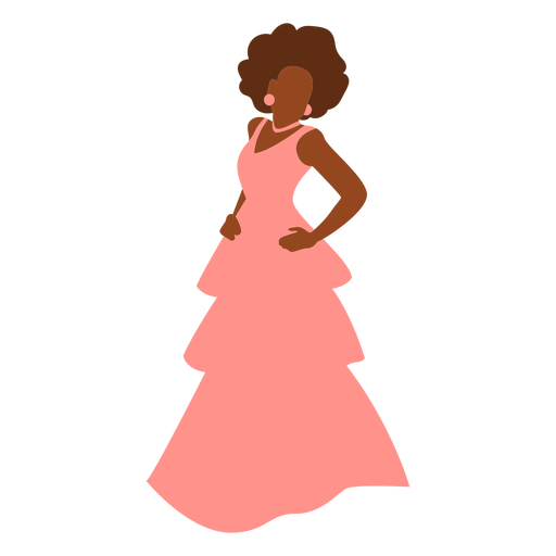 Mädchen im rosa Partykleid PNG-Design