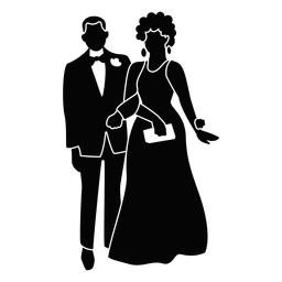 Prom party couple cut out PNG Design