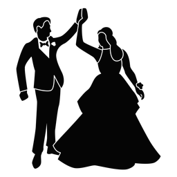 Casal chique dançando cortado Transparent PNG