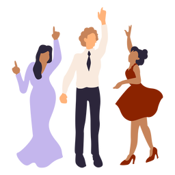 Leute tanzen auf der Abschlussballparty PNG-Design