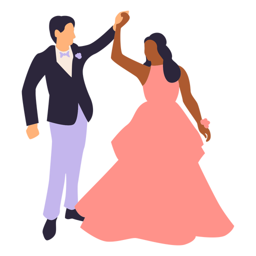 Elegant couple dancing flat