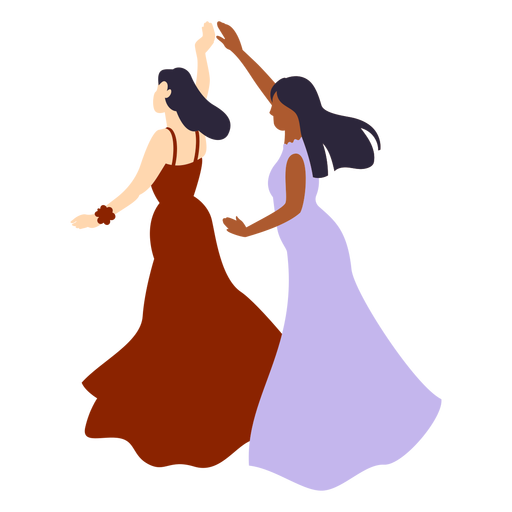 Prom Feier tanzende Mädchen PNG-Design