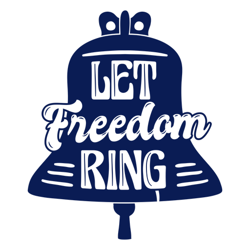 Deja que el anillo de la libertad se corte Diseño PNG