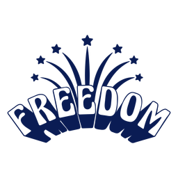 Trazo lleno de libertad Diseño PNG