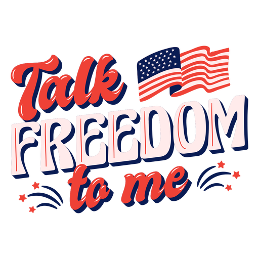Talk freedom to me glossy PNG Design