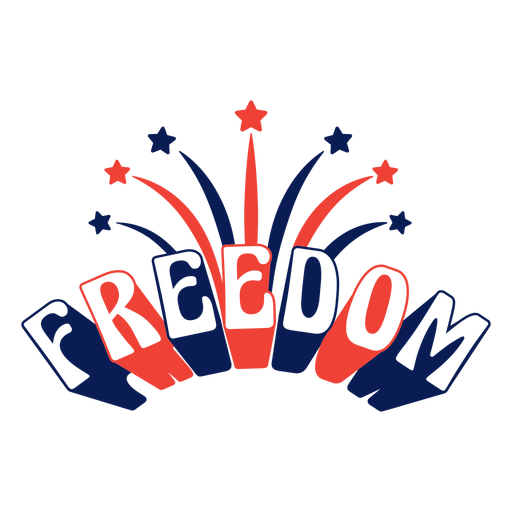 Distintivo plano de liberdade Desenho PNG