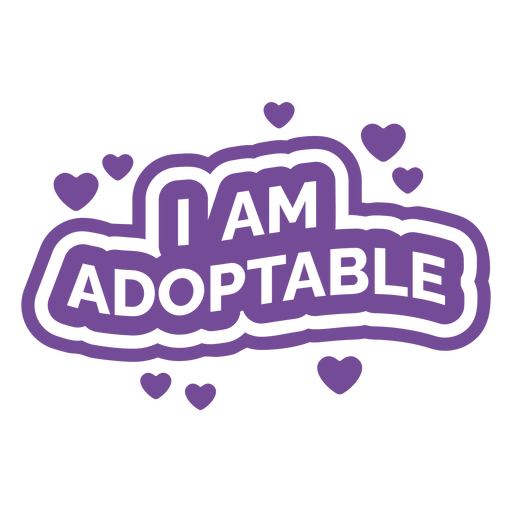 I am adoptable cut out PNG Design