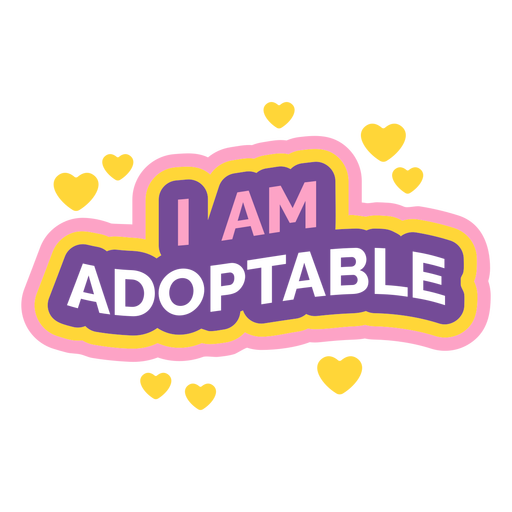 I am adoptable badge PNG Design
