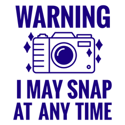 Warning i may snap at any time filled stroke PNG Design