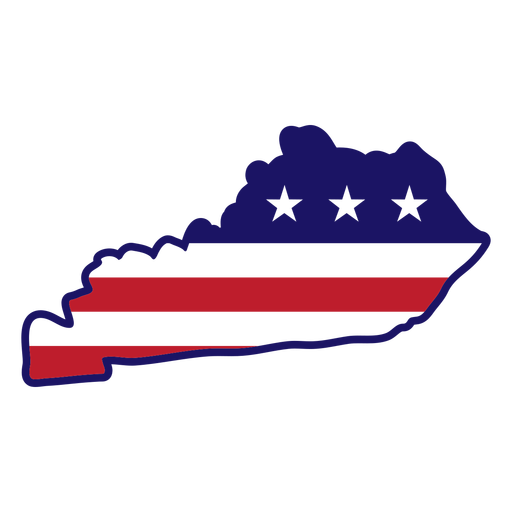 Farbstrich der Kentucky-Karte PNG-Design