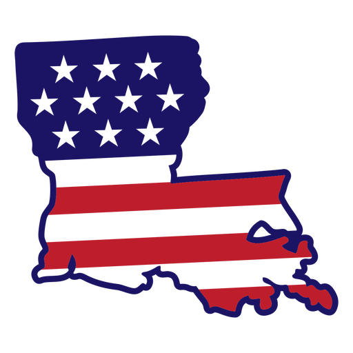 Farbstrich der Luisiana-Karte