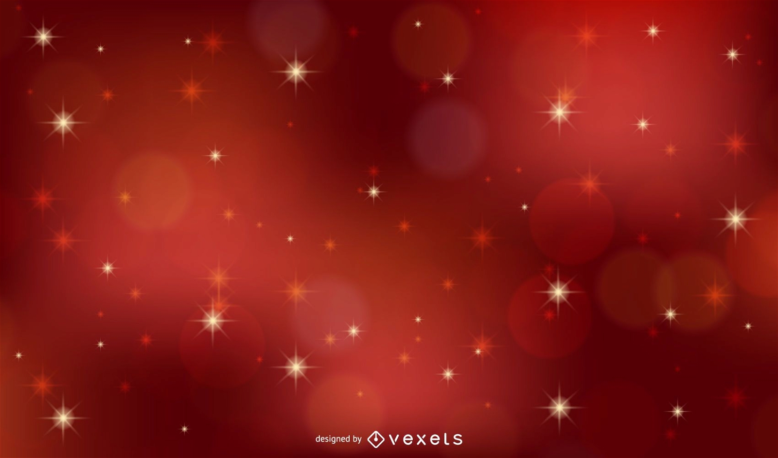 Roter Vektorweihnachtshintergrund mit Sternen