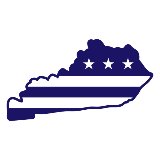 Kentucky map filled stroke PNG Design