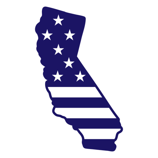 Kalifornien-Karte f?llte Schlaganfall PNG-Design