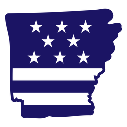 Trazo lleno de Arkansas Diseño PNG