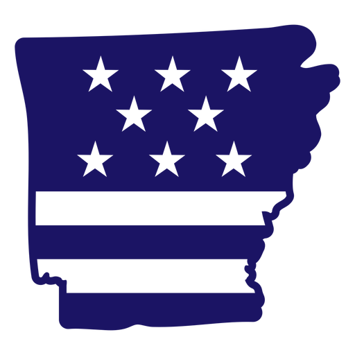 Arkansas gefüllter Schlaganfall PNG-Design