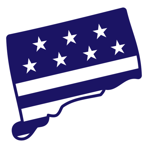 Connecticut Stars & Stripes-Karte PNG-Design
