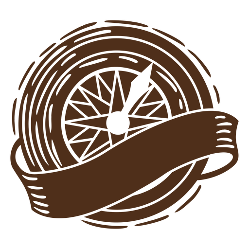 Traditionelles Kompass-Etikett PNG-Design