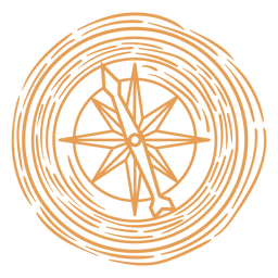 Trazo de navegación de brújula de viaje Diseño PNG