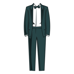 Formal suit color stroke PNG Design