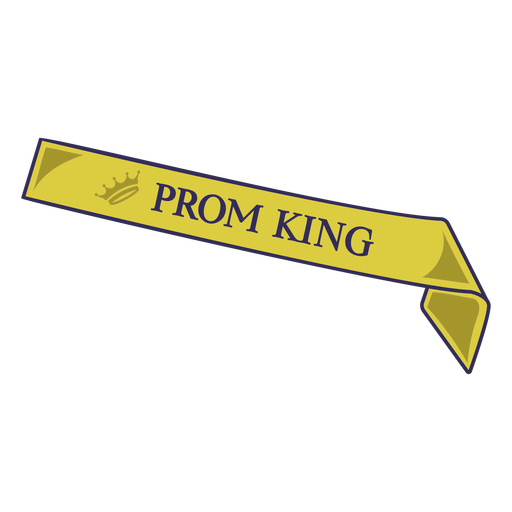 Prom King Schärpe Farbstrich PNG-Design