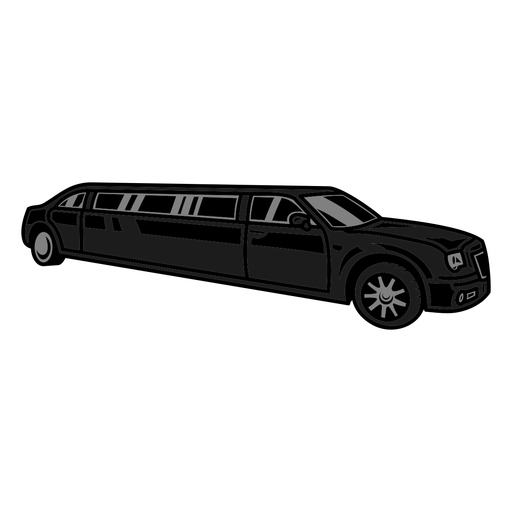 Prom limousine color stroke PNG Design