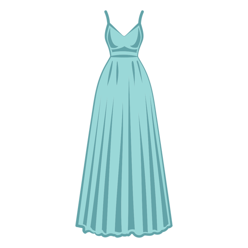 Traço de cor de vestido longo Desenho PNG