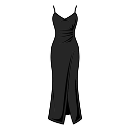 Schwarzes Kleid Farbstrich PNG-Design