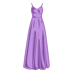 Maxikleid Farbstrich PNG-Design