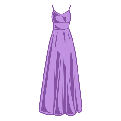 Maxi vestido trazo de color Diseño PNG