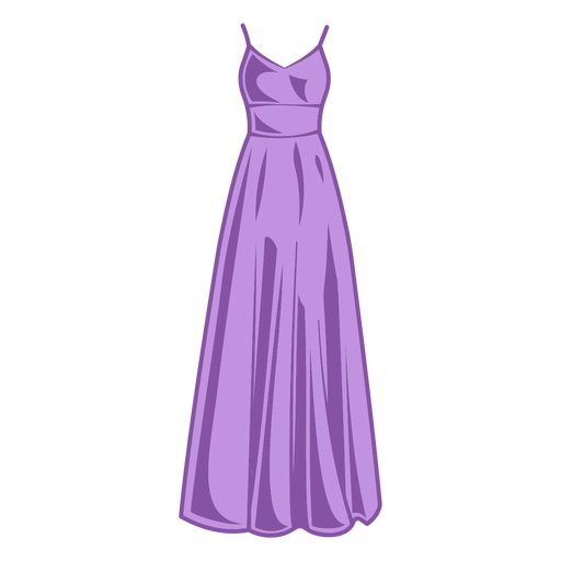 Traço de cor de vestido maxi Desenho PNG