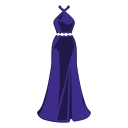 Traço de cor de vestido de duas peças Desenho PNG