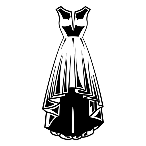 Abschlussballkleid gefüllt Schlaganfall PNG-Design