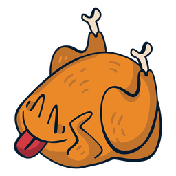 Dibujos animados de pollo asado Diseño PNG