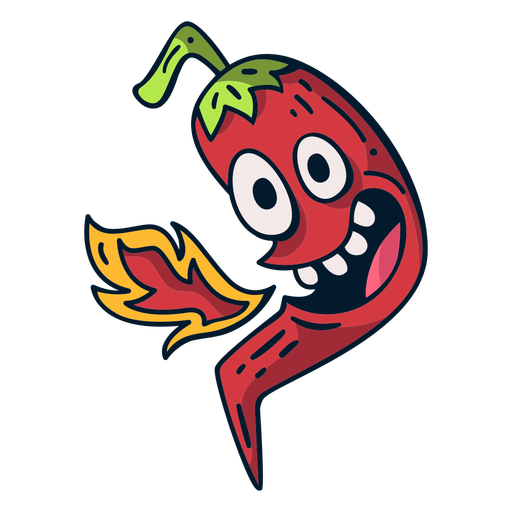 Heißer Chili-Cartoon PNG-Design