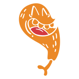 Carácter de comida de muslo de pollo cortado Diseño PNG