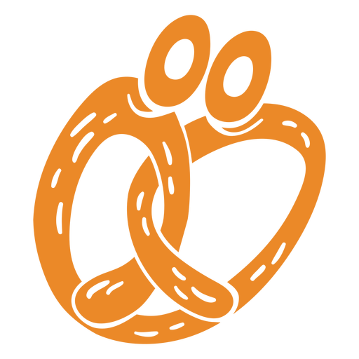 Pretzel food character cut out PNG Design