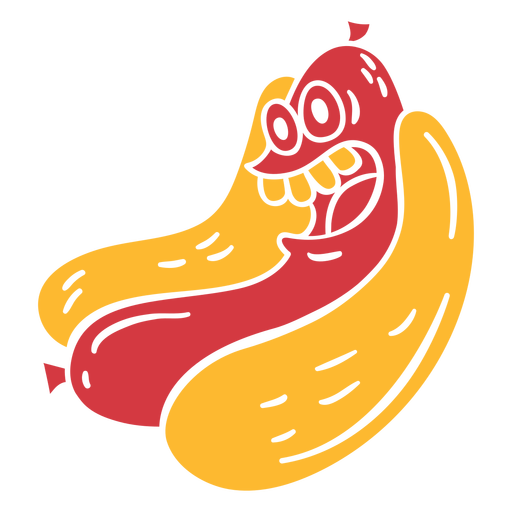 Hot-Dog-Food-Charakter ausgeschnitten PNG-Design