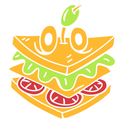 Sandwich-Food-Charakter ausgeschnitten PNG-Design