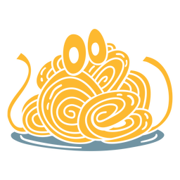 Spaghetti character cut out PNG Design Transparent PNG