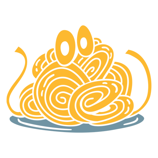 Spaghetti character cut out PNG Design