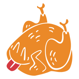 Happy chicken food character cut out PNG Design Transparent PNG