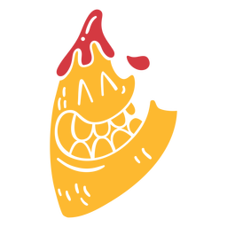 Happy nacho food character cut out PNG Design Transparent PNG