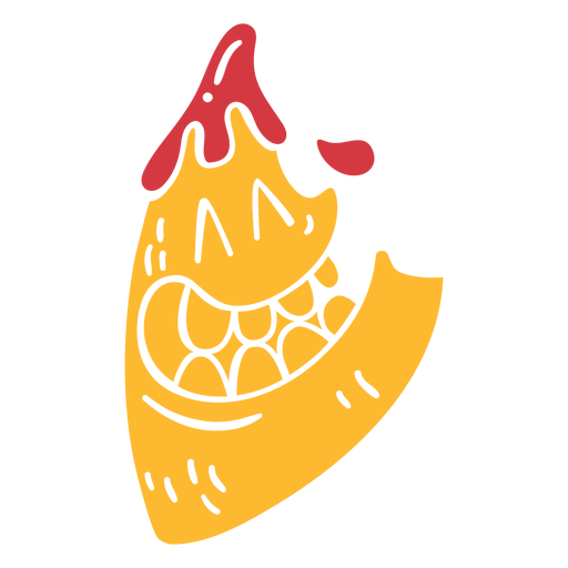Happy nacho food character cut out PNG Design
